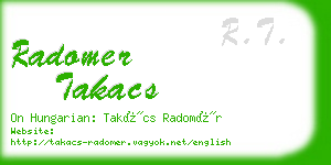 radomer takacs business card